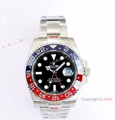 (EW)Swiss 3186 Rolex GMT-Master II Pepsi Watch 116719 Stainless Steel Case